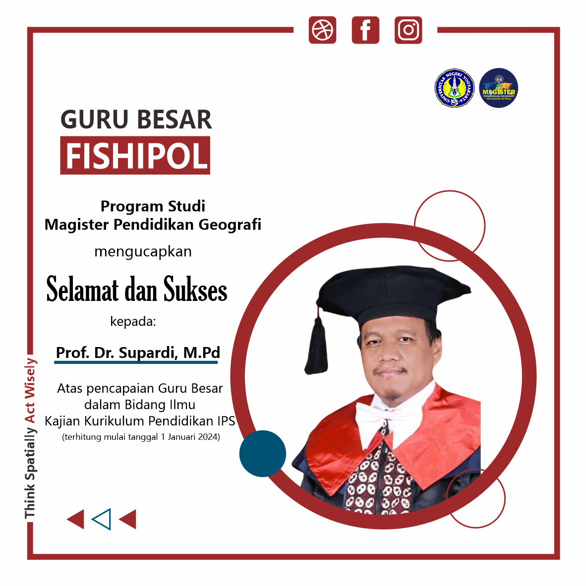 Guru Besar Prof. Dr. Supardi, M.Pd